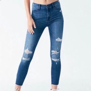 PacSun Distressed High Rise Jeggings Jeans Medium Wash Size 26